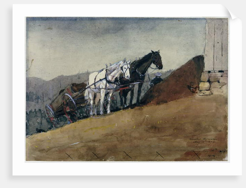 The Hilltop Barn - Houghton Farm, 1874 by Winslow Homer