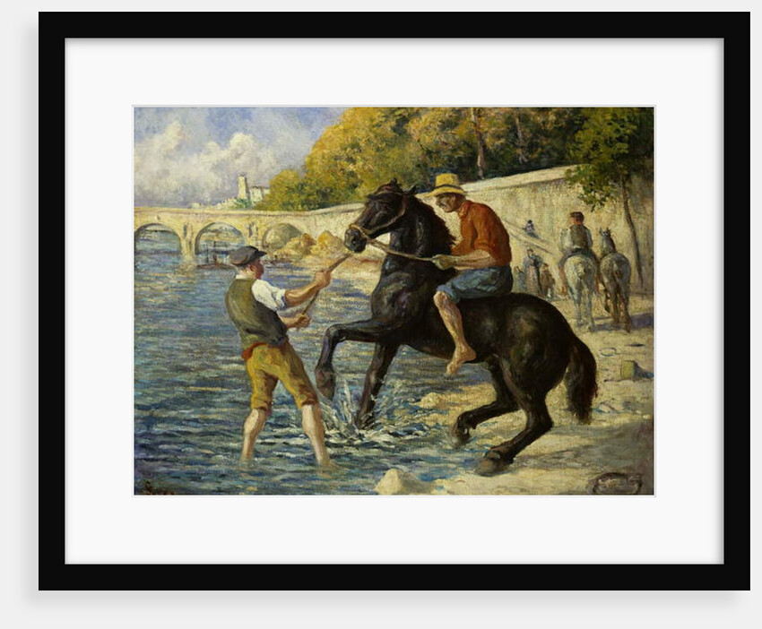Bathing Horses in the Seine, 1910 by Maximilien Luce