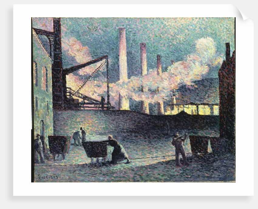 Factory Chimneys at Couillet, 1903 by Maximilien Luce