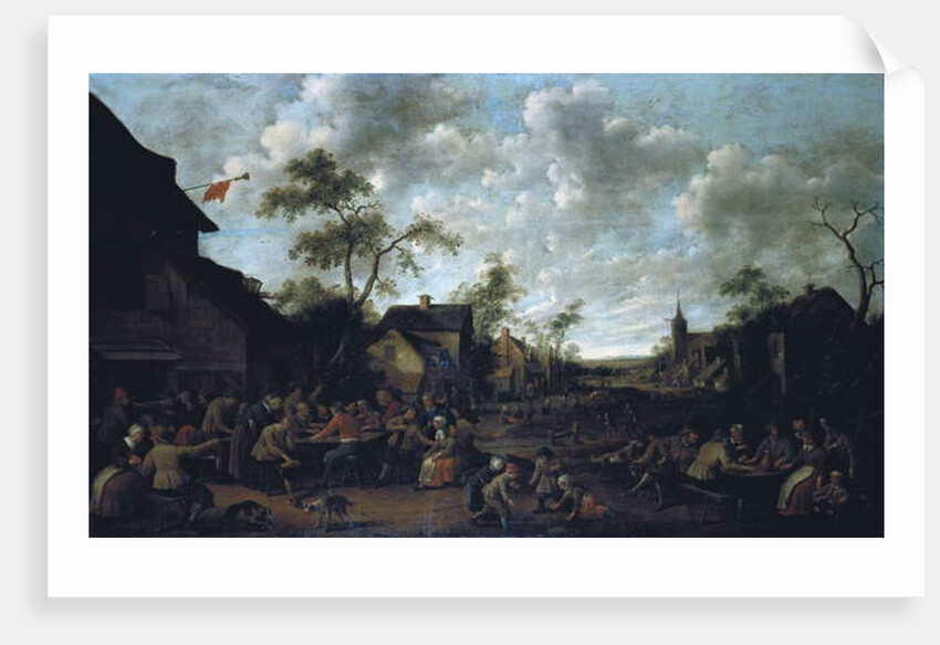 Peasants Feasting in a Village, 1661 by Joost Cornelisz Droochsloot