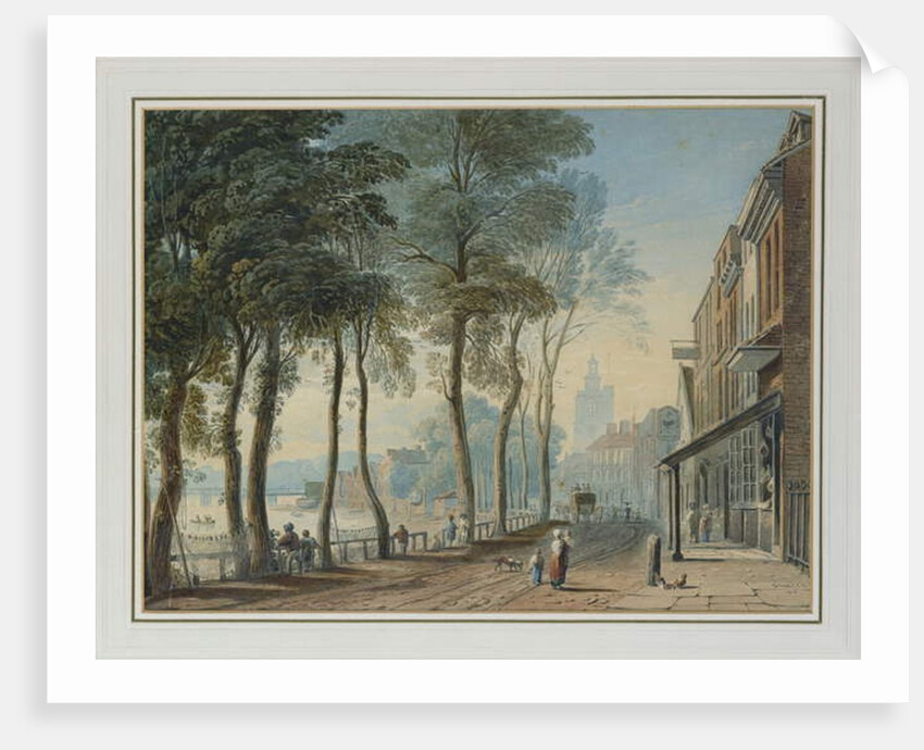 Cheyne Walk, Chelsea, 1816 by John Varley
