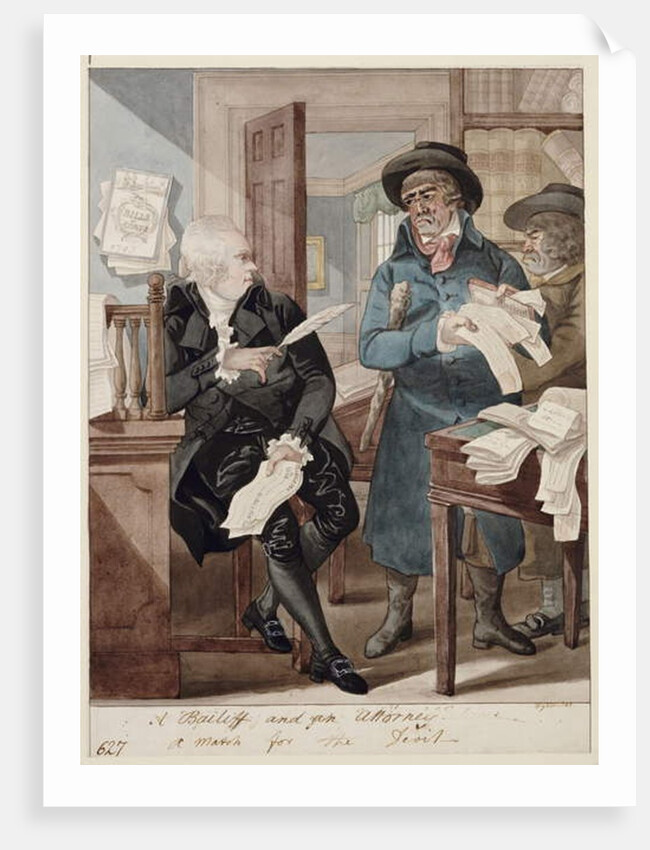 A Bailiff and and Attorney - a Match for the Devil by Robert Dighton