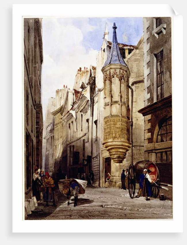 Rue de l'Amiral Coligny, rue Bailleul, Paris, 1831 by Thomas Shotter Boys