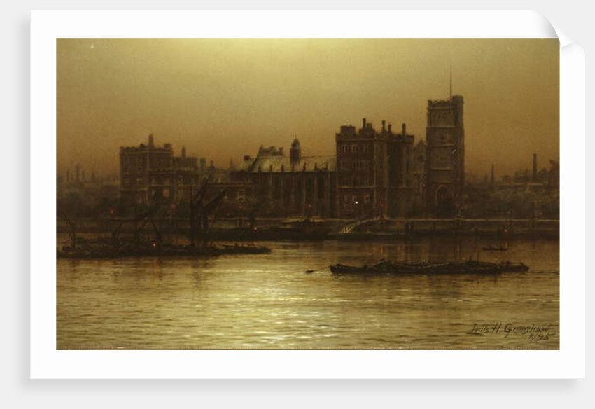 Lambeth Palace, London, 1895 by Louis Grimshaw