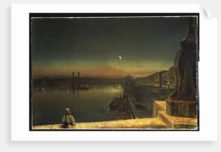 Rouen at Night from the Pont de Pierre, 1878 by John Atkinson Grimshaw