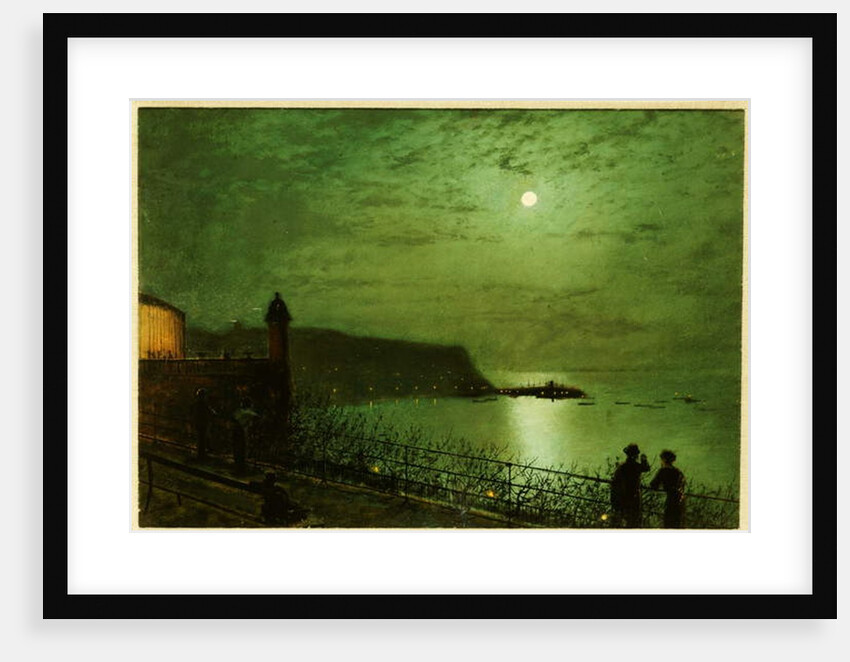 Scarborough by Moonlight from the steps of the Grand Hotel by John Atkinson Grimshaw