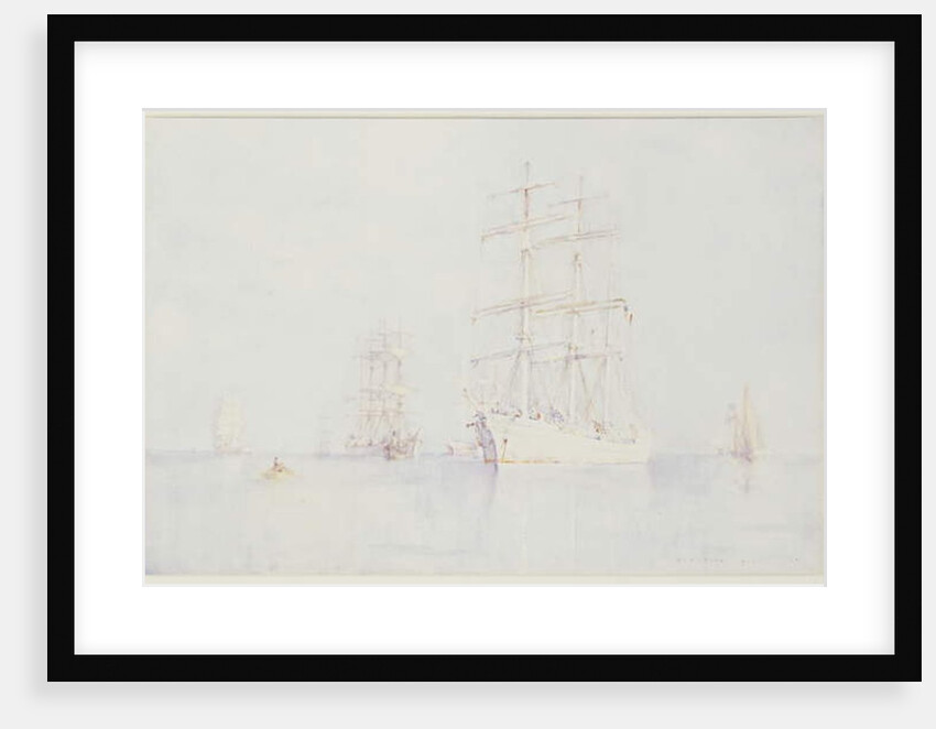 Moored Clippers, 1914 by Henry Scott Tuke