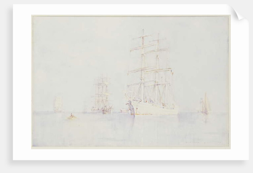 Moored Clippers, 1914 by Henry Scott Tuke
