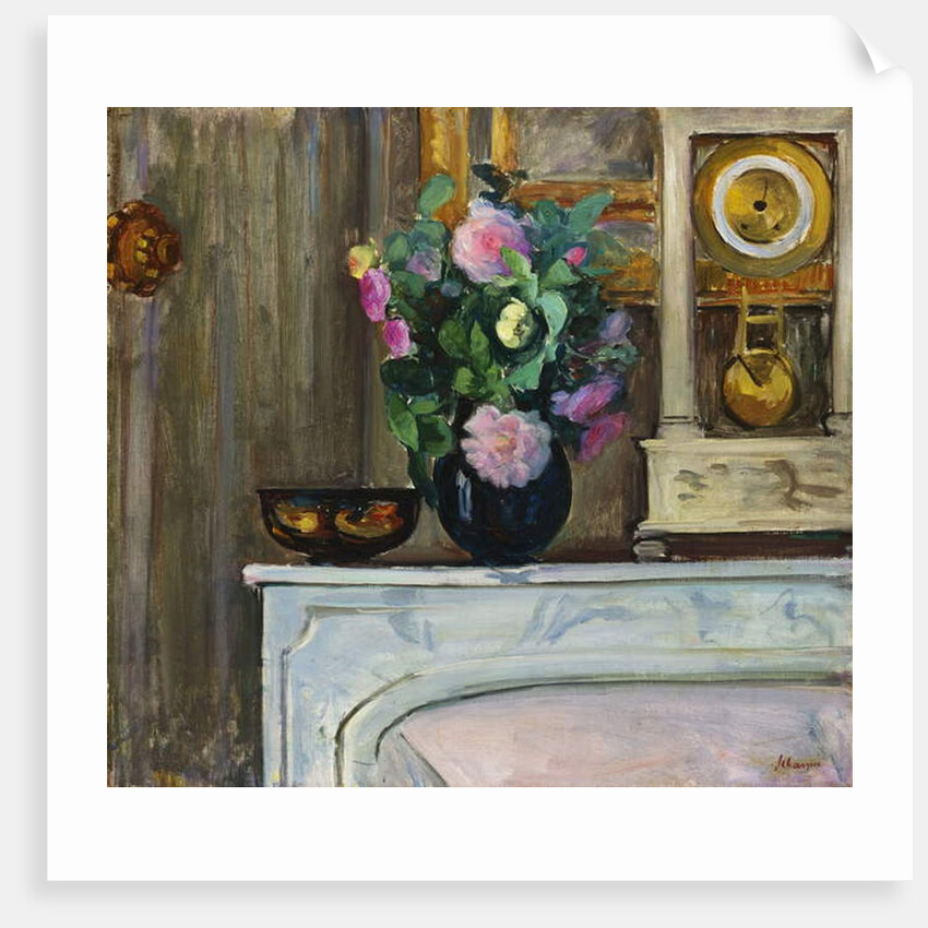 Bouquet of Flowers on the Fireplace, 1920 by Henri Lebasque