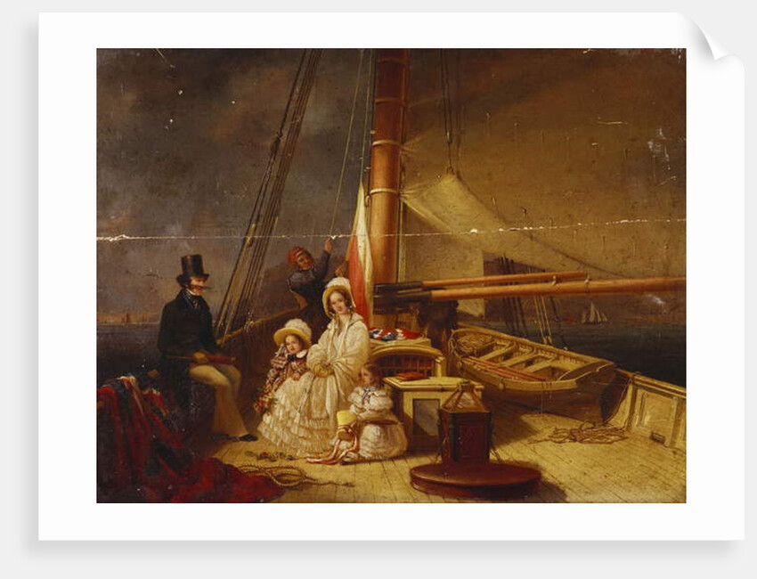 The Yacht 'The Guernsey' with her Owner and his Family and Crew Aboard by Nicholas Condy