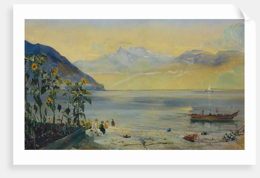 Lake Leman with the Dents du Midi in the Distance, 1863 by John William Inchbold
