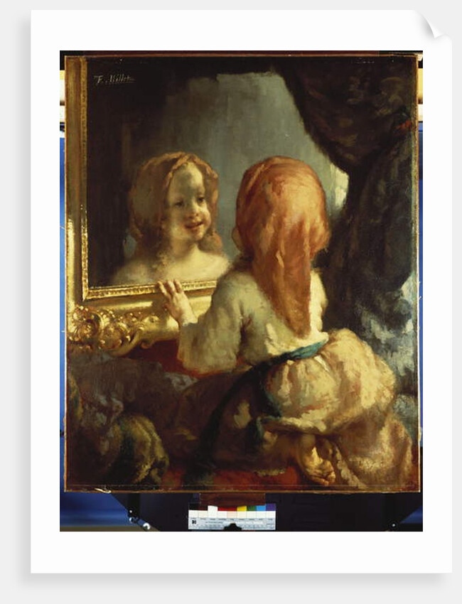 Antoinette Herbert looking in the Mirror, c.1844 by Jean-Francois Millet