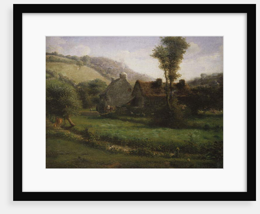 Cottage in a Landscape, c.1871 by Jean-Francois Millet