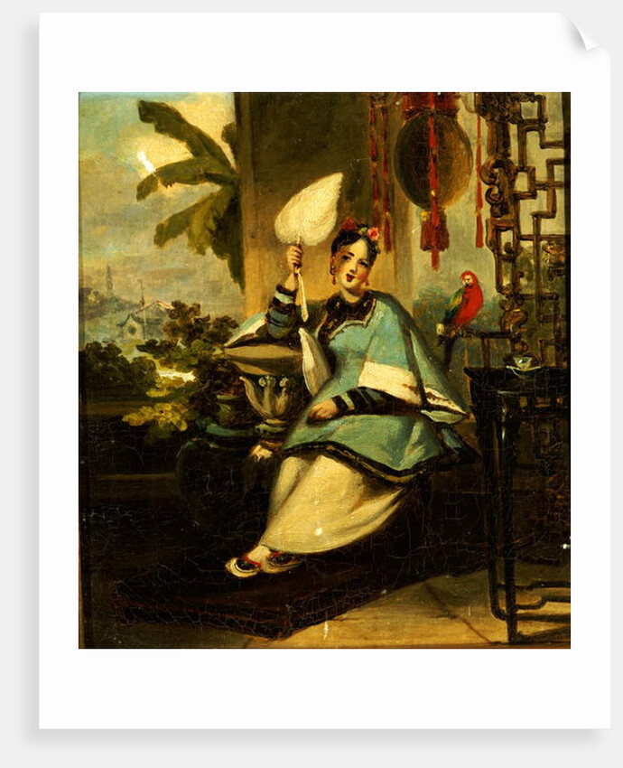 Portrait of a Girl with a Parrot by George Chinnery