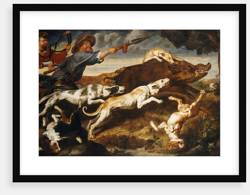 A Boar Hunt by Frans Snyders