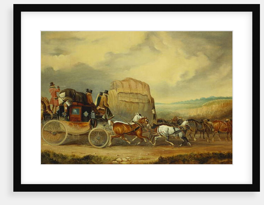The Exeter to London Royal Mail passing William Downe's Exeter Wagon by Charles Cooper Henderson
