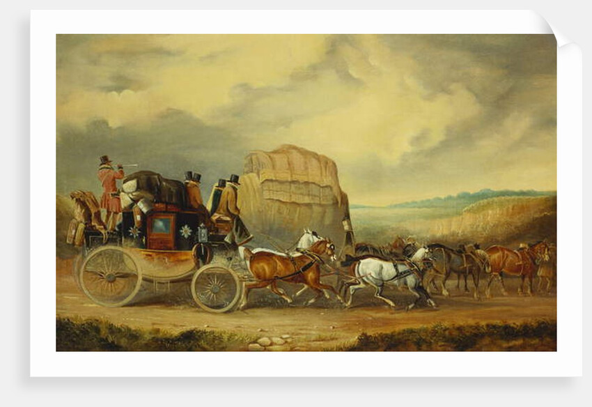The Exeter to London Royal Mail passing William Downe's Exeter Wagon by Charles Cooper Henderson