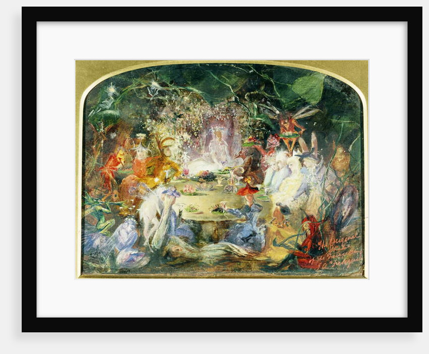 The original sketch for The Fairy's Banquet by John Anster Fitzgerald