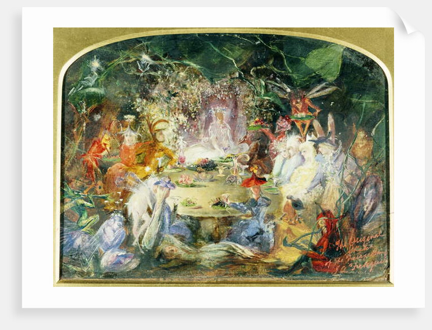 The original sketch for The Fairy's Banquet by John Anster Fitzgerald
