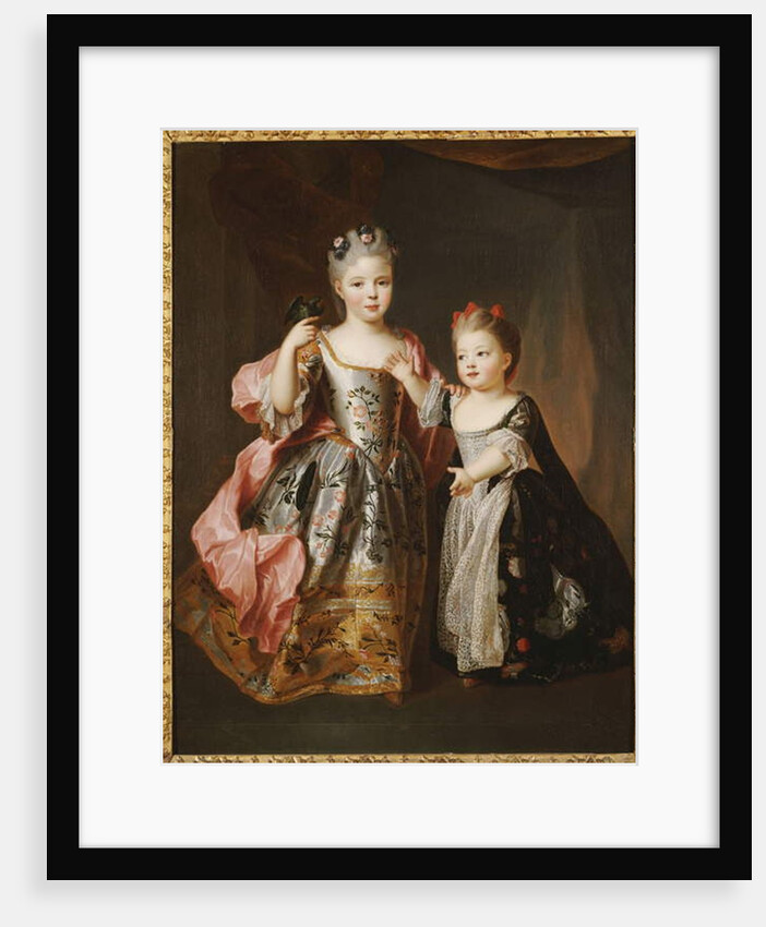 Portrait of two Young Girls, said to be Adelaide and Victoire, daughters of Louis XV by Alexis Simon Belle