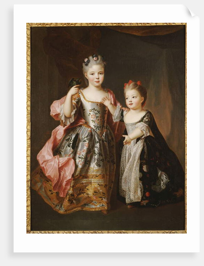 Portrait of two Young Girls, said to be Adelaide and Victoire, daughters of Louis XV by Alexis Simon Belle