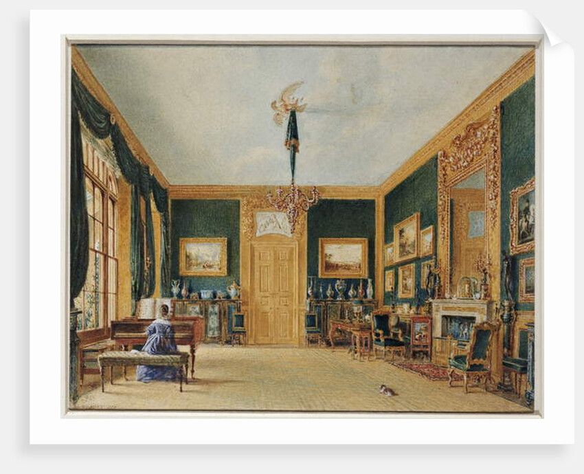 The Green Drawing Room of the Earl of Essex at Cassiobury, 1823 by William Henry Hunt