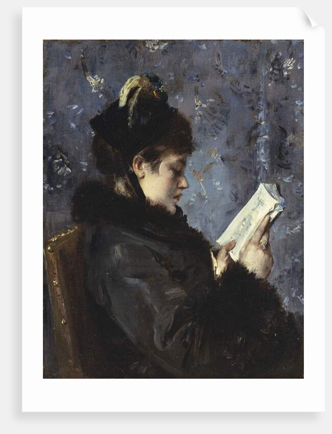 A Portrait of Madame Brizat from the Comedie Francaise by Alfred Emile Stevens