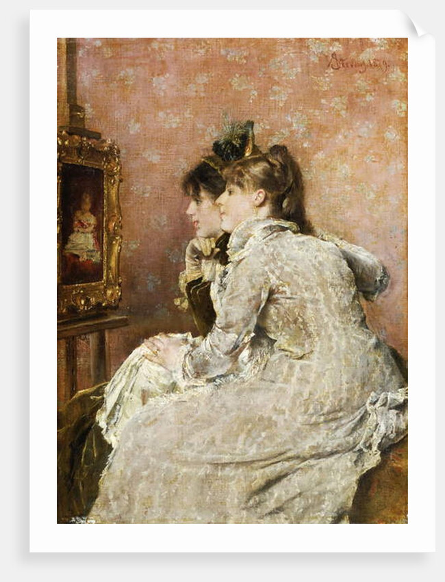 Admiring the Portrait, 1879 by Alfred Emile Stevens