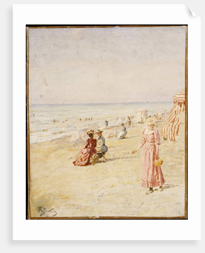 The Beach, Ostende by Alfred Emile Stevens