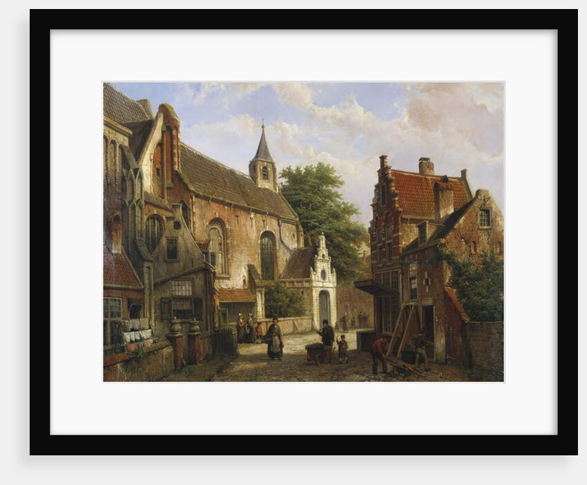 A Street Scene in Delft by Willem Koekkoek