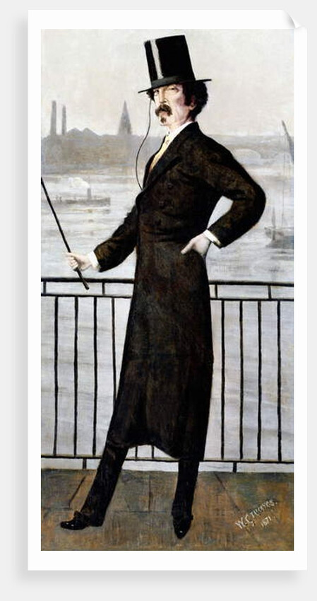 James Abbott McNeill Whistler on the Widow's Walk at his House in Lindsey Row, Chelsea, 1871 by Walter Greaves