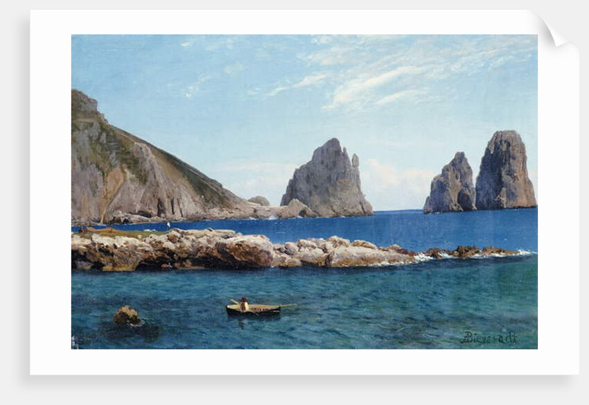 Rowing off the Rocks by Albert Bierstadt