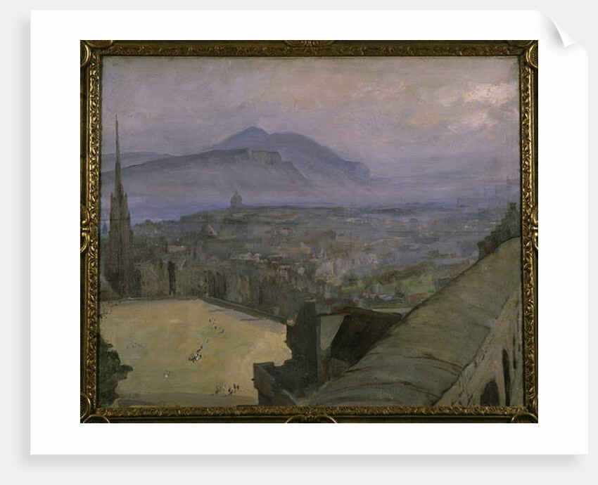 A View of Edinburgh from the Castle, looking across the Esplanade towards Arthur's Seat and Salisbury Crags by John Lavery