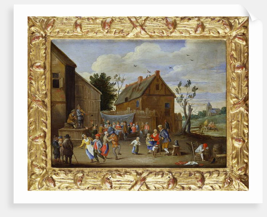 A Wedding Feast in a Courtyard of an Inn by Jan van the Elder Kessel