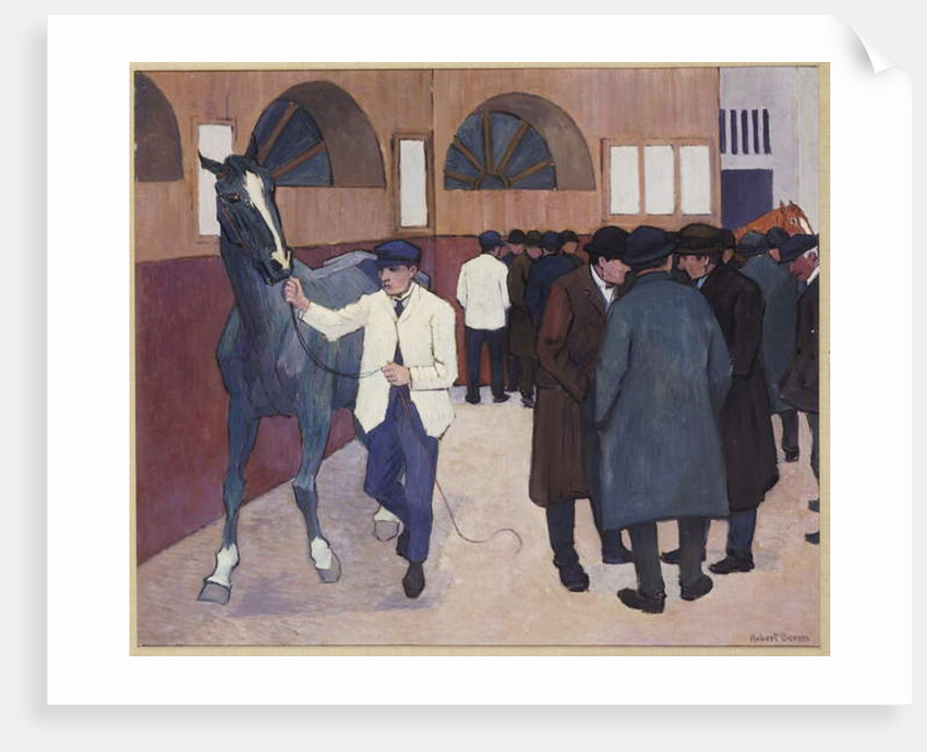 Horse Dealers at the Barbican, 1918 by Robert Polhill Bevan