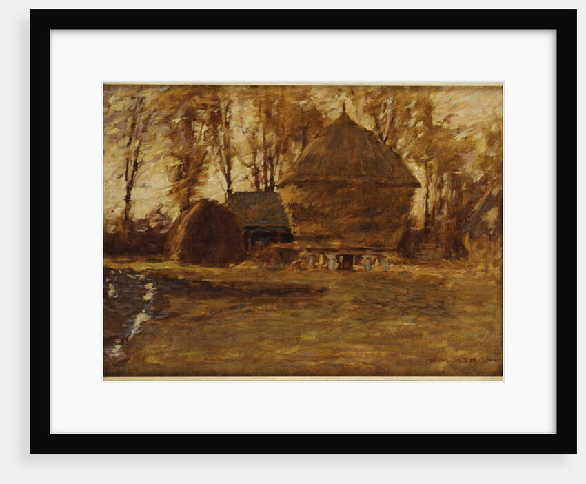 Sussex Hayricks, 1917 by Henry Herbert La Thangue