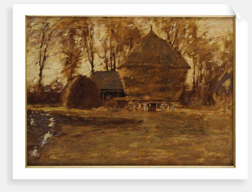 Sussex Hayricks, 1917 by Henry Herbert La Thangue