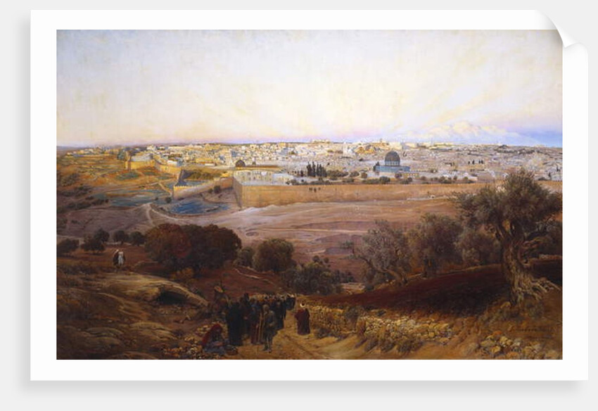 Jerusalem from the Mount of Olives, 1902 by Gustave Bauernfeind