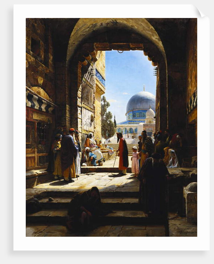 At the Entrance to the Temple Mount, Jerusalem, 1886 by Gustave Bauernfeind