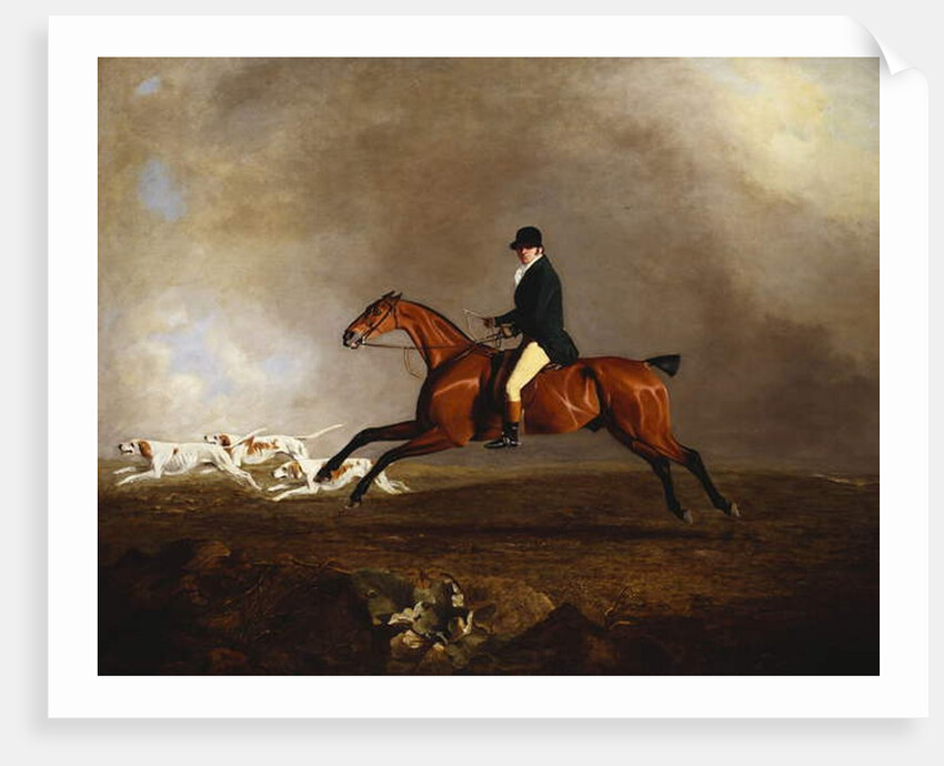 Thomas Mellish on his Hunter 'Saucebox' by Benjamin Marshall