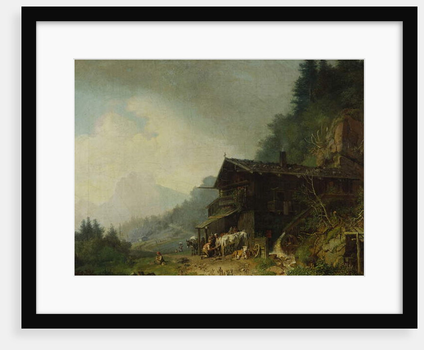 A Forge in the Bavarian Alps by Heinrich Burkel
