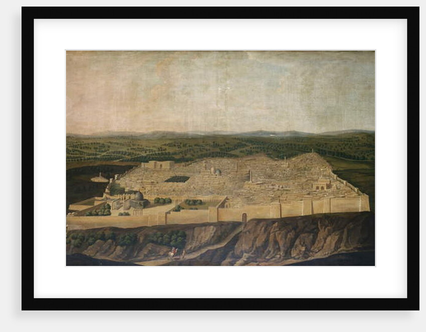 A Panoramic View of Jerusalem by Jean Baptiste Vanmour