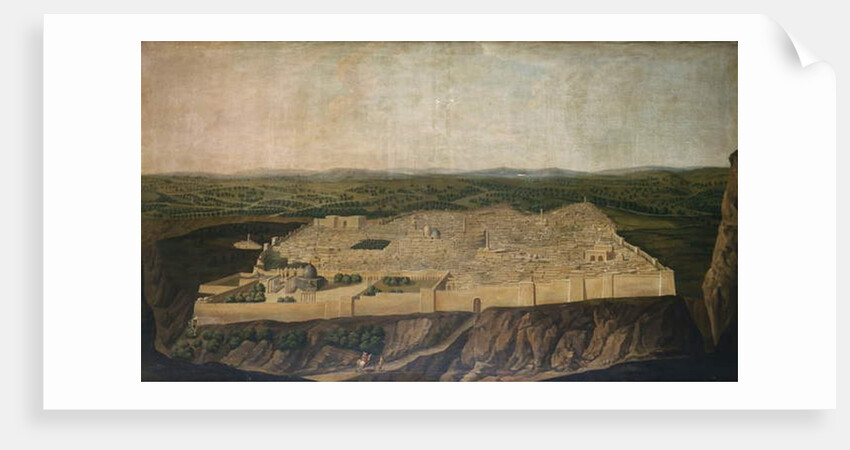 A Panoramic View of Jerusalem by Jean Baptiste Vanmour