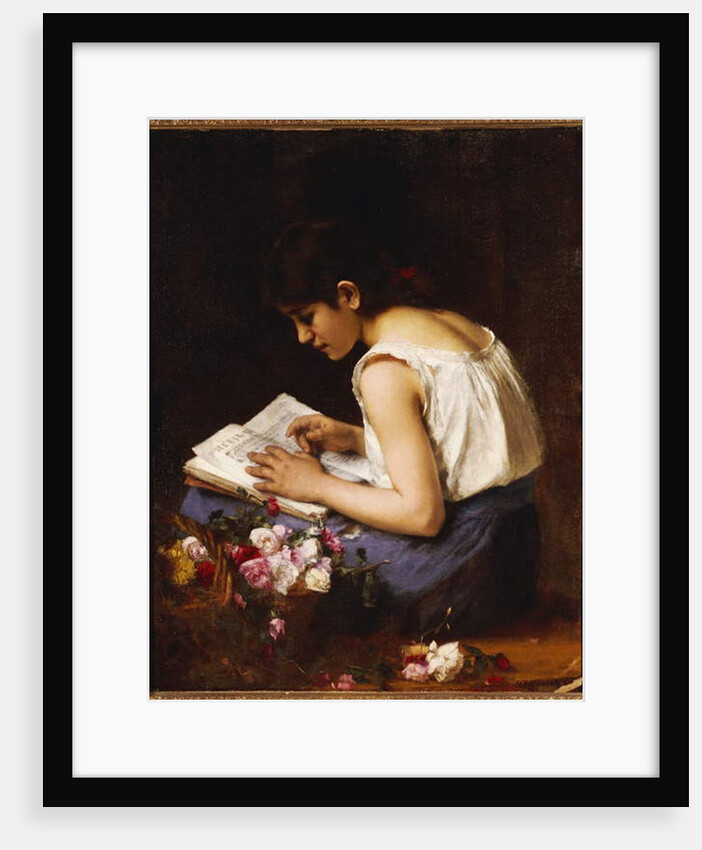 A Girl Reading by Alexei Alexevich Harlamoff