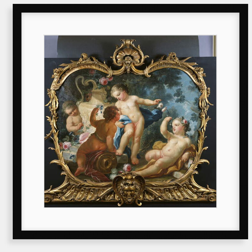 An Overdoor with Putti Disporting by Francesco de Mura