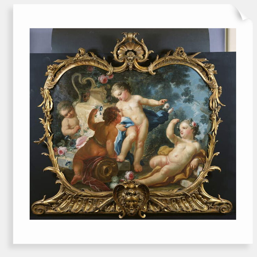 An Overdoor with Putti Disporting by Francesco de Mura