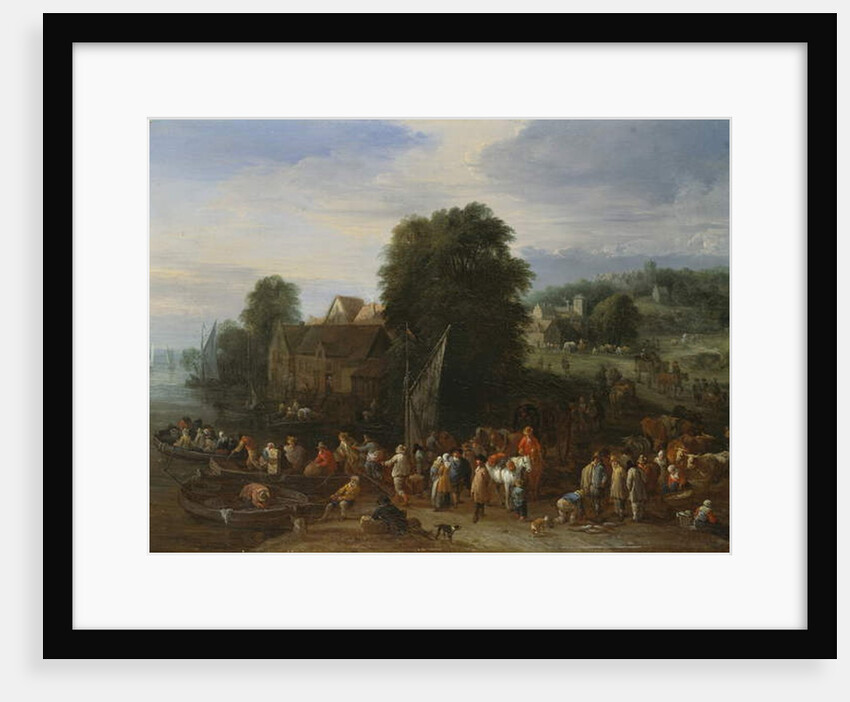 Travellers boarding a Ferry by Theobald Michau