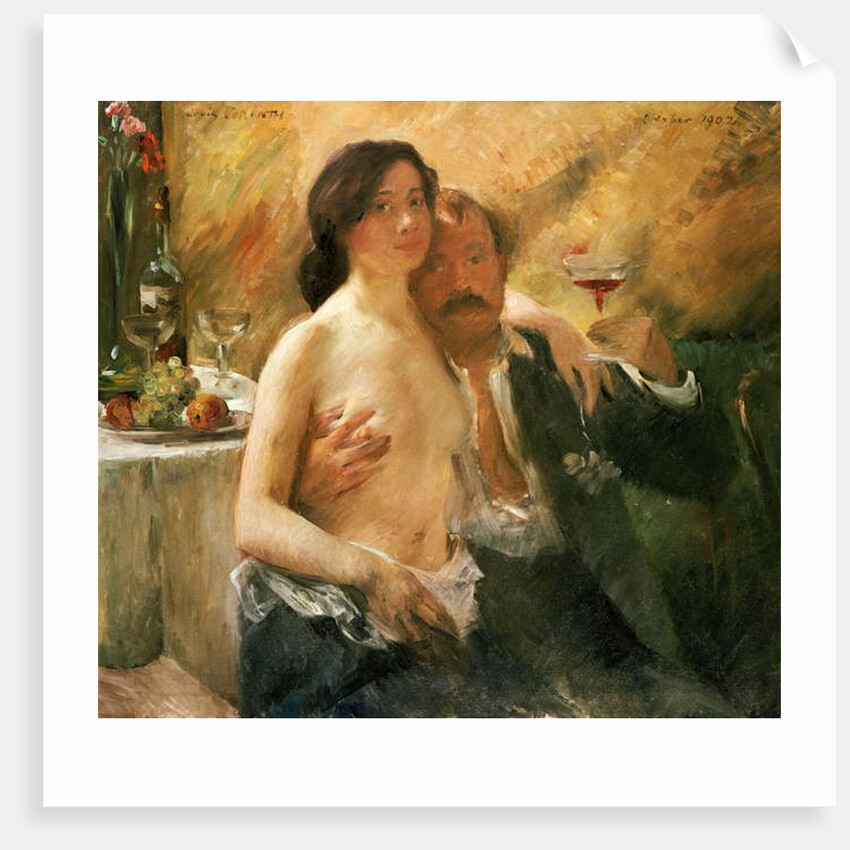 Self Portrait with Nude Woman and Glass, 1902 by Lovis Corinth