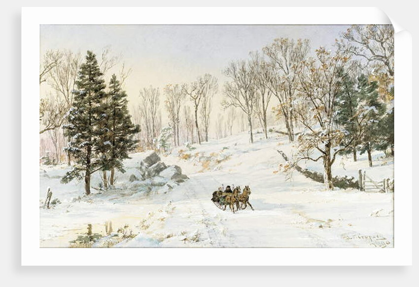 Winter on Ravensdale Road, Hastings-on-Hudson, 1890 by Jasper Francis Cropsey