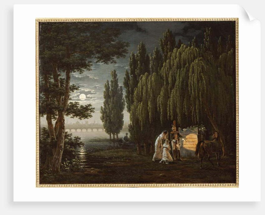 At the Tomb of Colonel Monginot by Emile Jean Horace Vernet